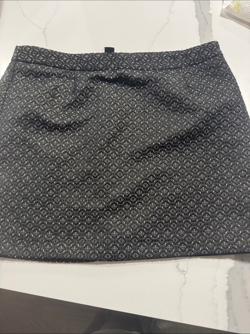 GAP Black and Gray Textured Mini Skirt